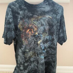 Men's Graphic dueling Dragons T-Shirt - Black